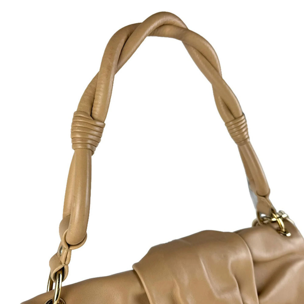 CHRISTIAN DIOR Cream Leather Shoulder Bag - Picture 10 of 13